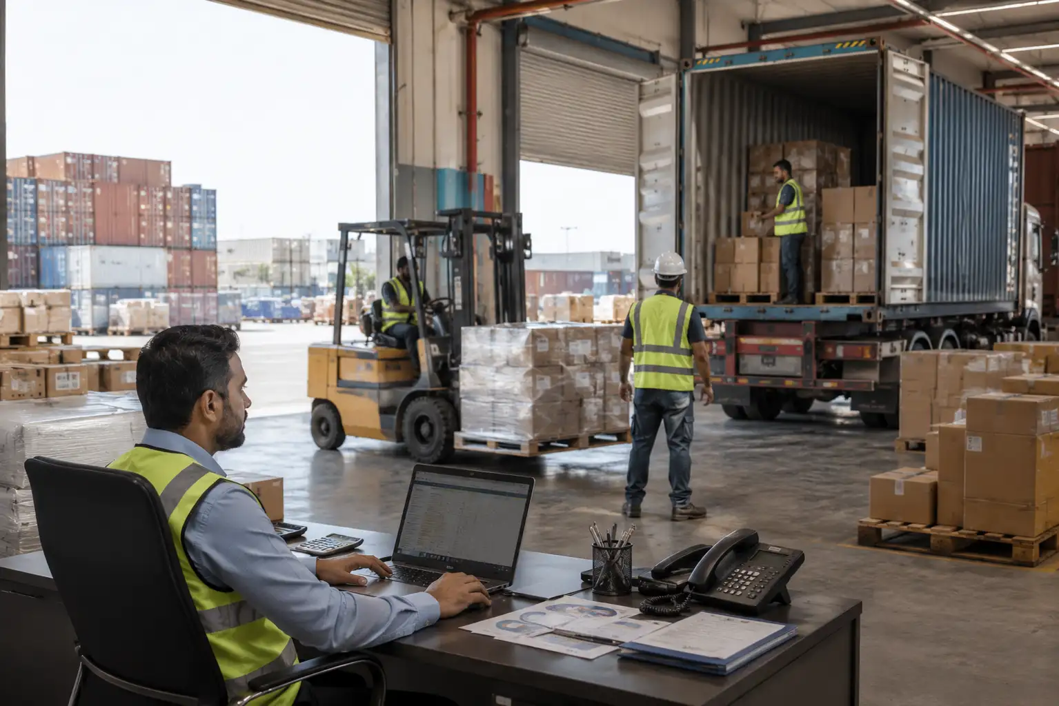 Modern trading warehouse inside Ajman Free Zone for UAE general trading license article