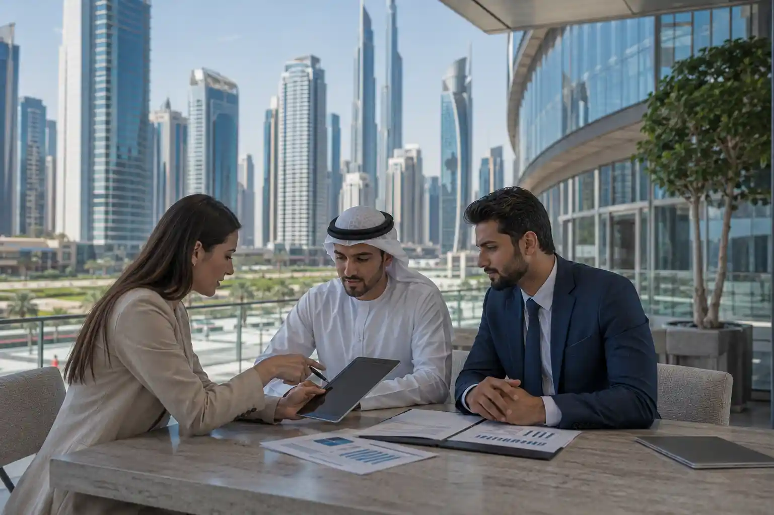 Entrepreneurs setting up a startup business in a UAE free zone