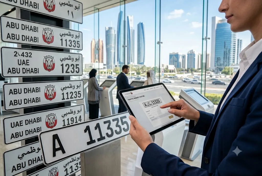 Checking Abu Dhabi traffic fines using vehicle number plate information