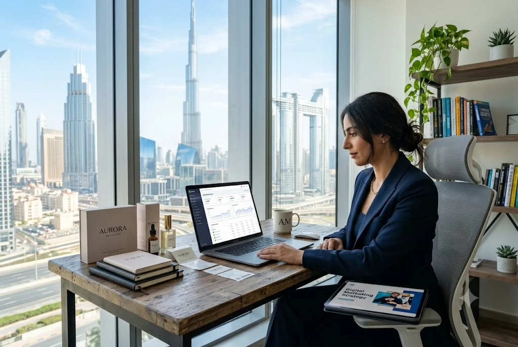 Online entrepreneur operating business with E-Trader license in Dubai