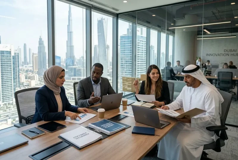 Entrepreneurs exploring the best business to start in UAE
