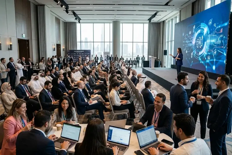 Digital Marketing Events in UAE with marketers and entrepreneurs networking at a conference