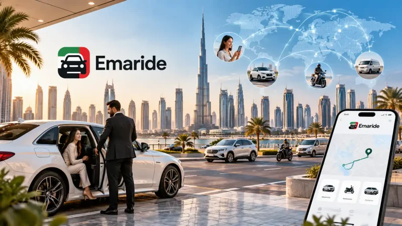 Emaride multi-service mobility platform in the UAE