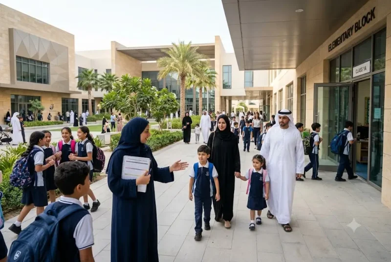 UAE school term dates showing students beginning a new academic term